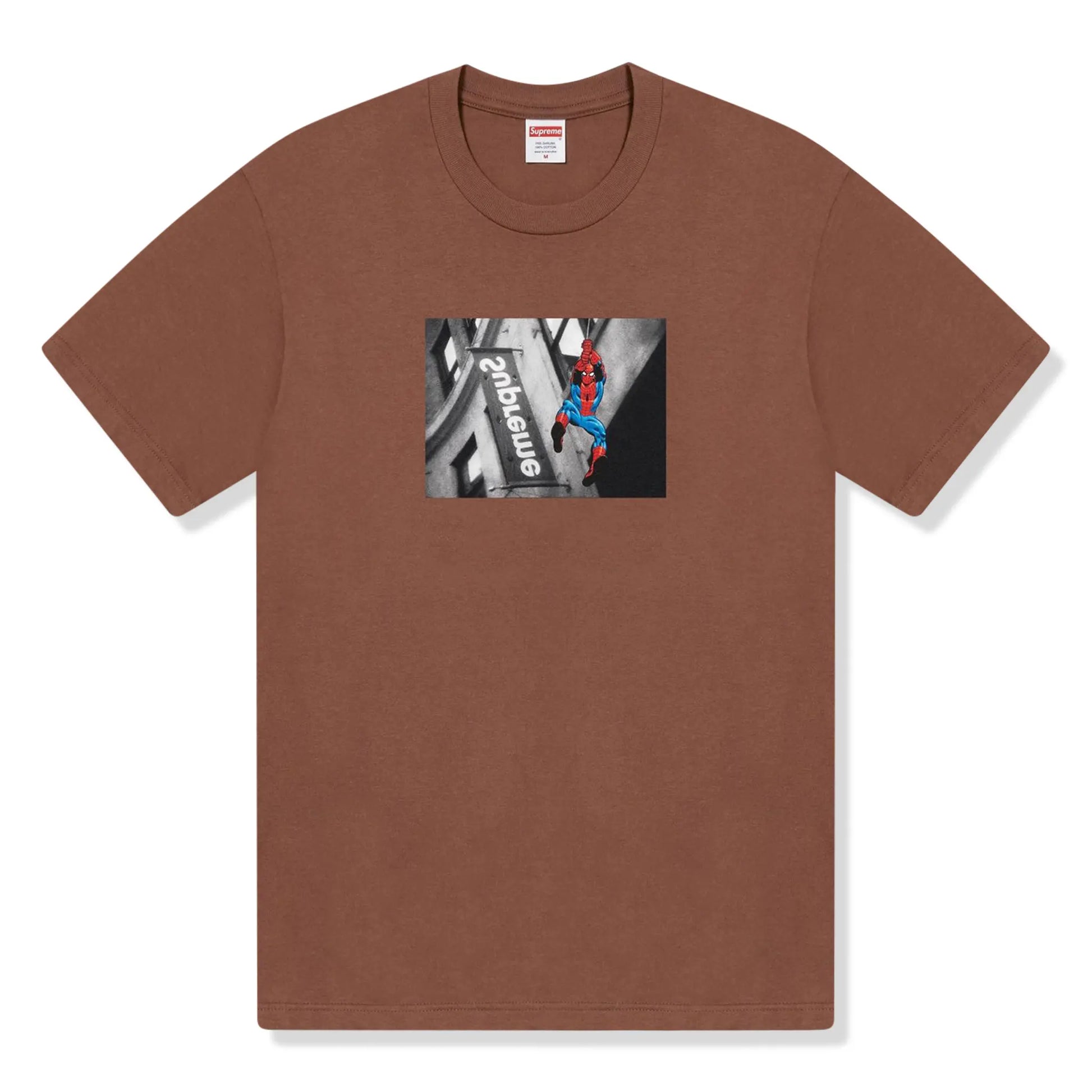 Supreme Spider Man Brown T-Shirt (SS26)