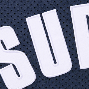 Supreme Ultrasuede Mesh Baseball Navy Blue Jersey