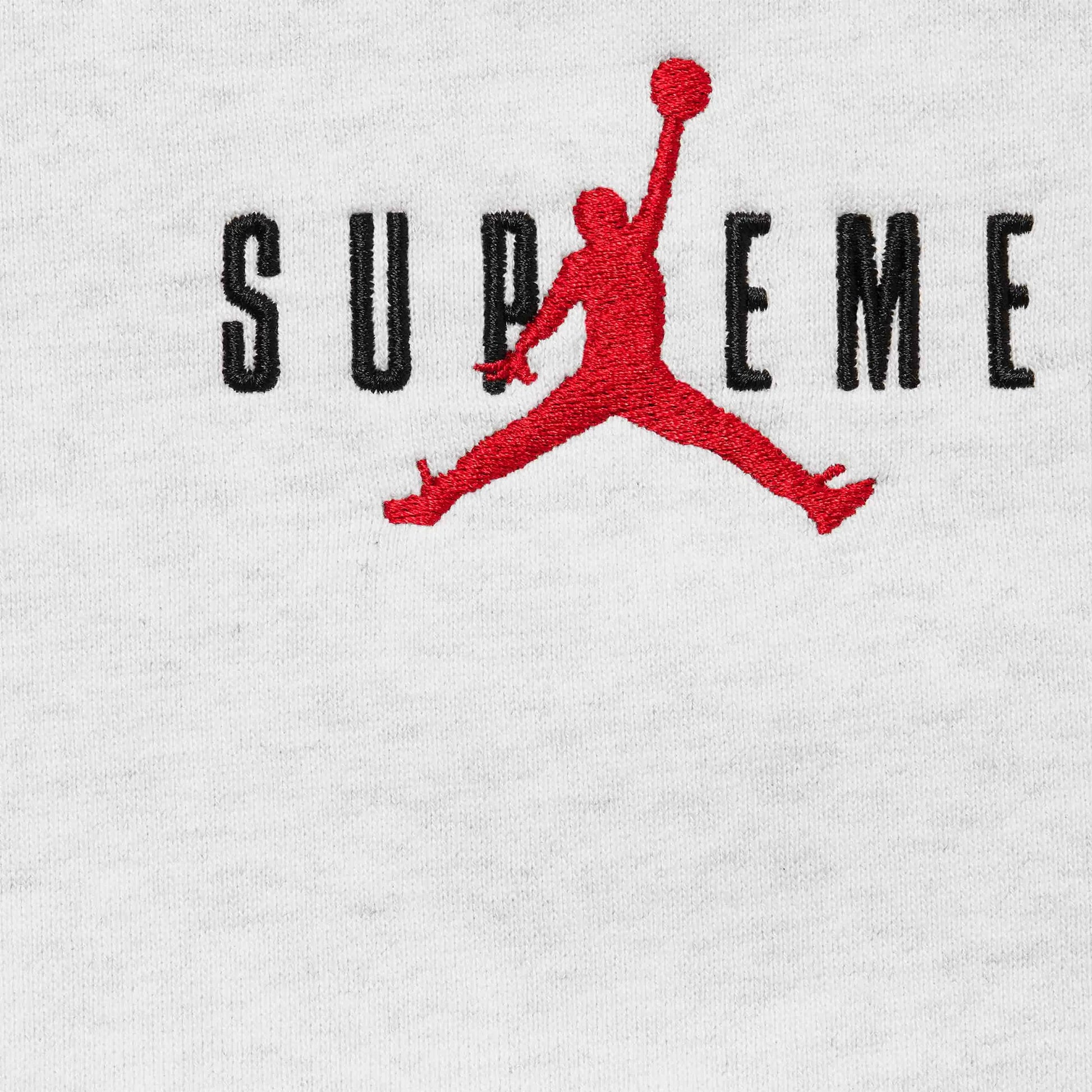 Supreme x Jordan Ash Grey Hoodie (FW24)