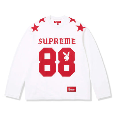 Supreme x Playboy L/S White Football Top (SS26)