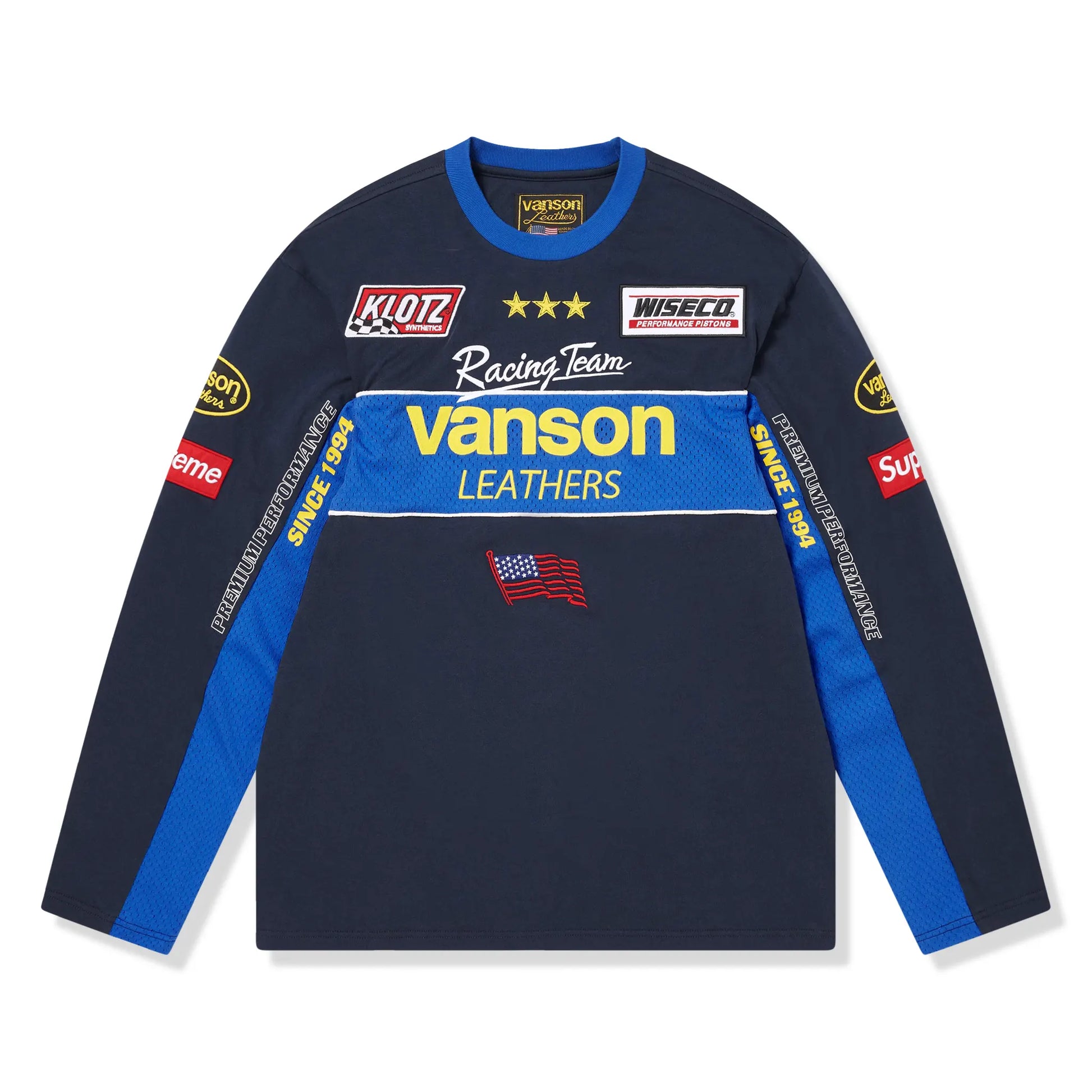 Supreme x Vanson L/S Navy Top (SS26)