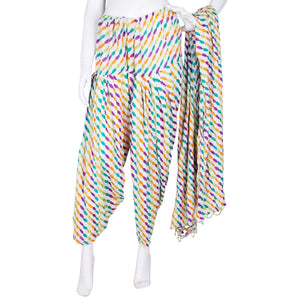 White Base Printed Salwar Dupatta Combo