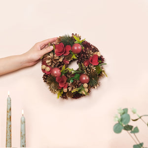 Scarlet Winter Wreath For Seasonal Wall Decor