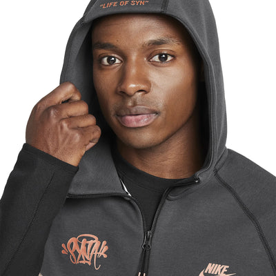 Nike x Syna World x Central Cee Tech Fleece Black Zip-Up Hoodie