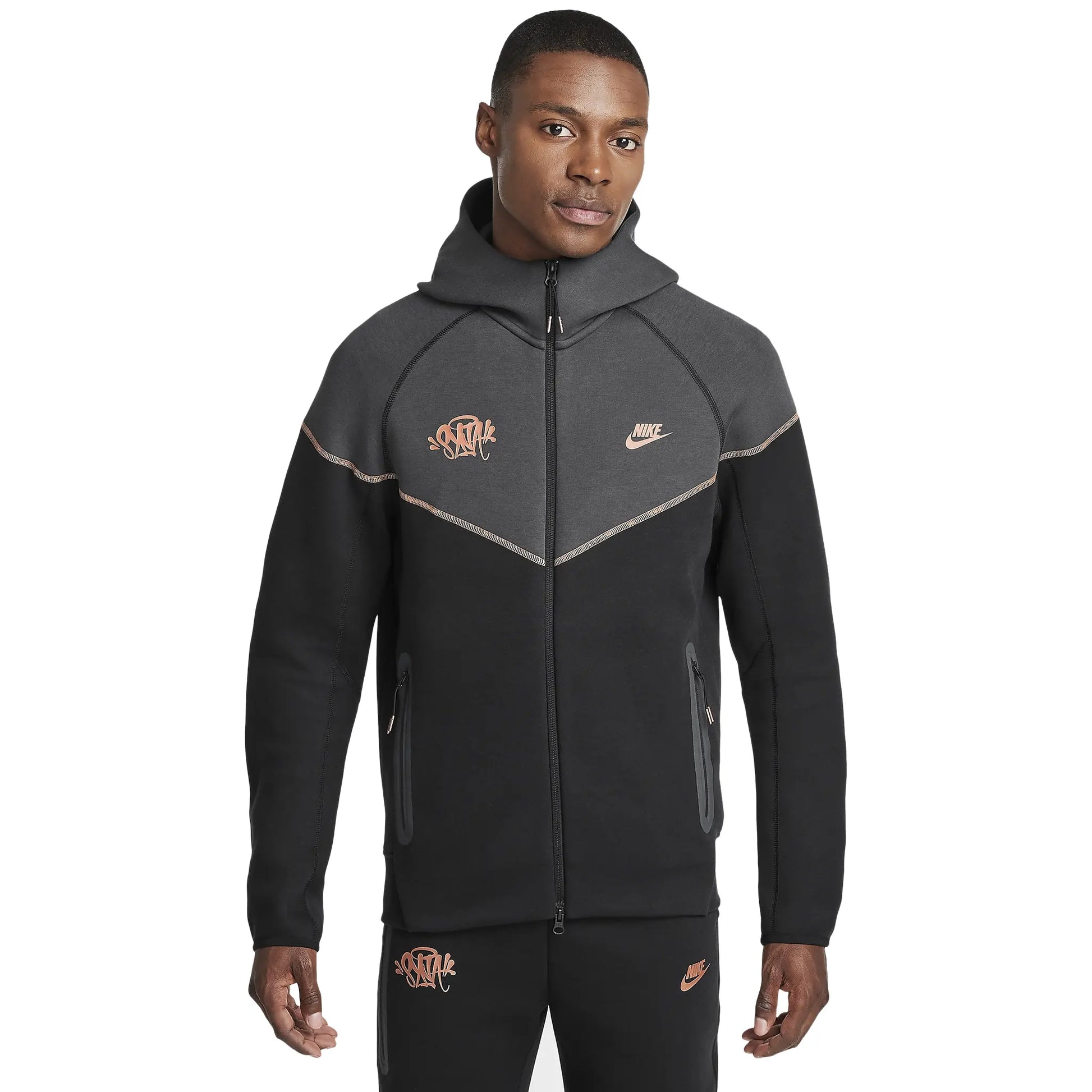 Nike x Syna World x Central Cee Tech Fleece Black Zip-Up Hoodie