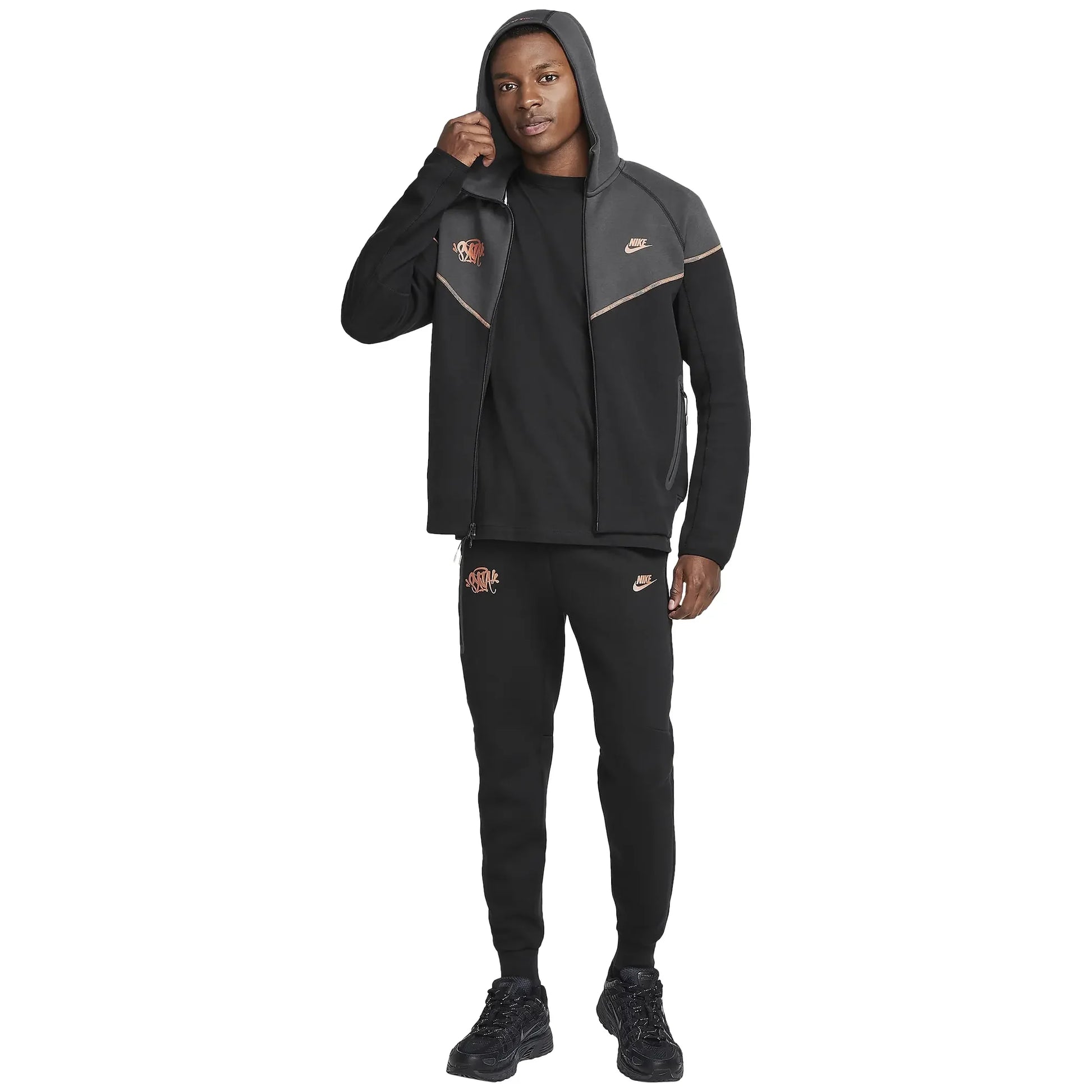 Nike x Syna World x Central Cee Tech Fleece Black Zip-Up Hoodie