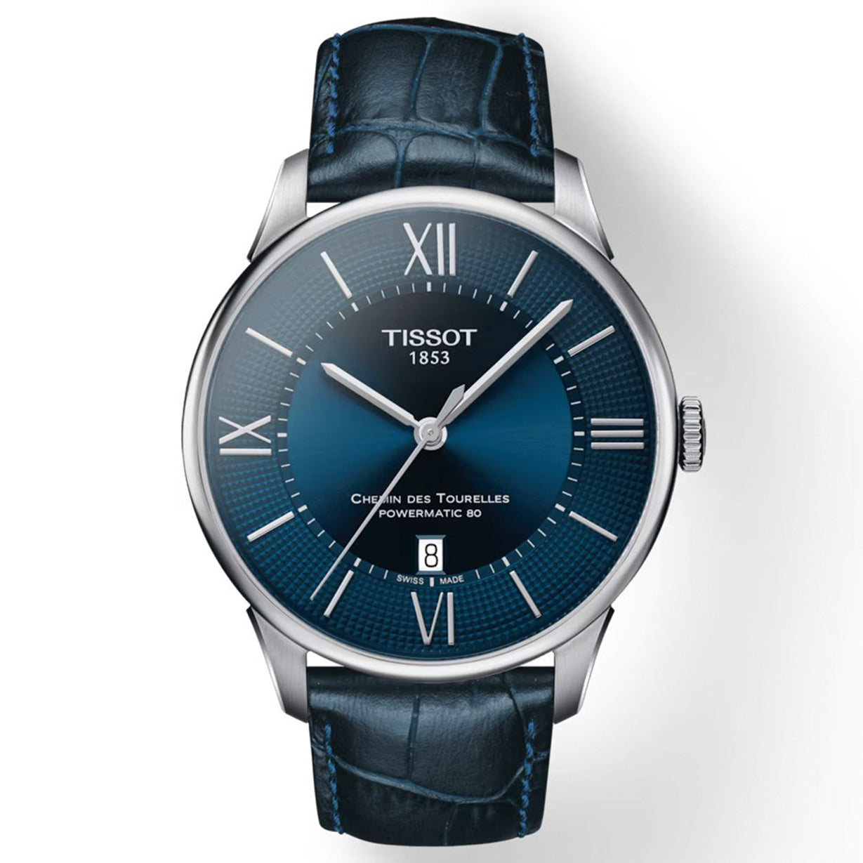 Tissot T-Classic Chemin des Tourelles Powermatic 80 Blue Dial Men 42mm