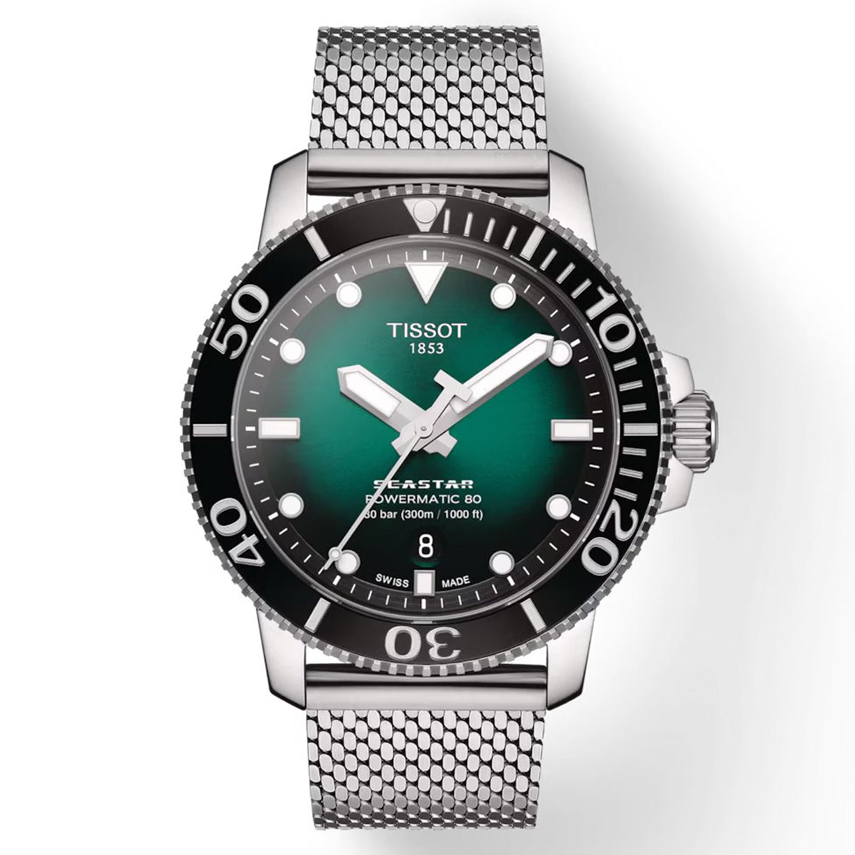 Tissot T-Sport Black & Green Dial Men 43mm