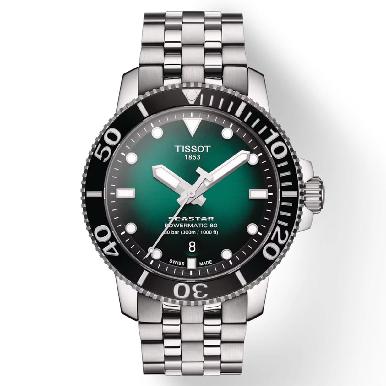 Tissot T-Sport Black & Green Dial Men 43mm T1204071109101