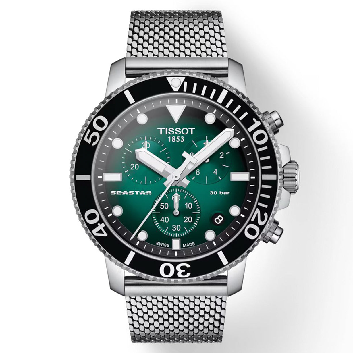 Tissot T-Sport Black & Green Dial Men 45.5mm