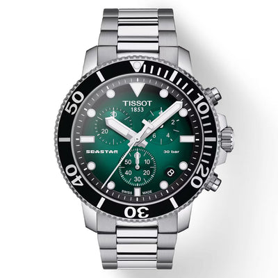 Tissot T-Sport Black & Green Dial Men 45.5mm T1204171109101