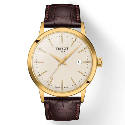 Tissot T-Classic Ivory Dial Men 42mm