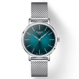Tissot T-Classic Black & Green Dial Women 34mm