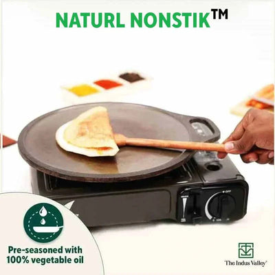 Super Smooth Cast Iron Tawa, Pre-seasoned, 100% Pure, Toxin-free, Induction, 27.9cm, 2.7 kg