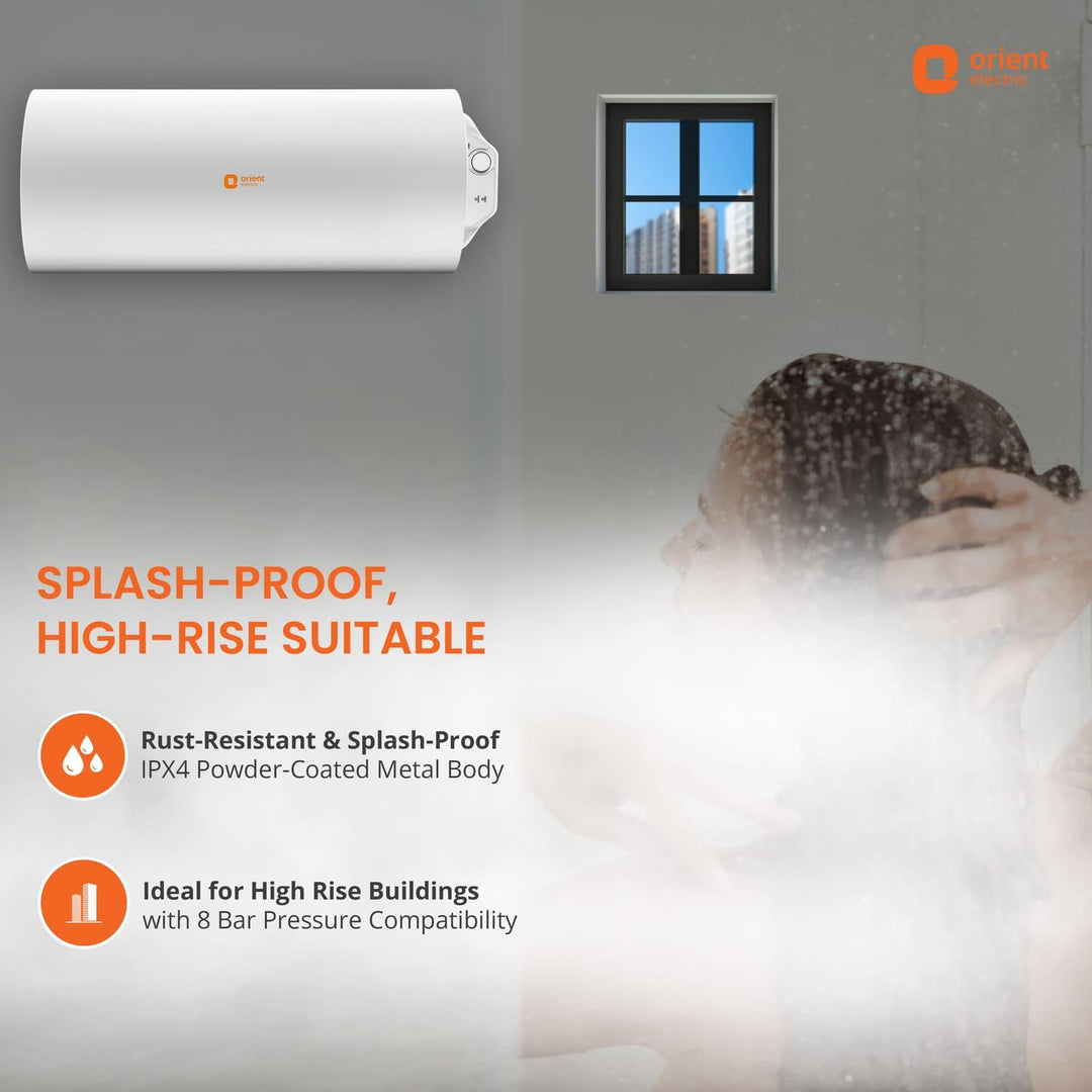 Thermoslim RHS Horizontal Storage Water Heater (Geyser) Glassline Tank