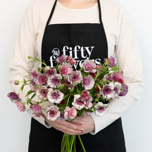 Silver Magenta Butterfly Ranunculus Flower