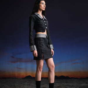 Deconstructed Denim Skirt