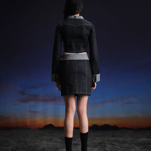 Deconstructed Denim Skirt