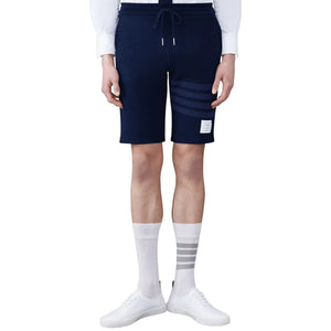 Thom Browne Classic Loopback 4-Bar Blue Sweat Shorts