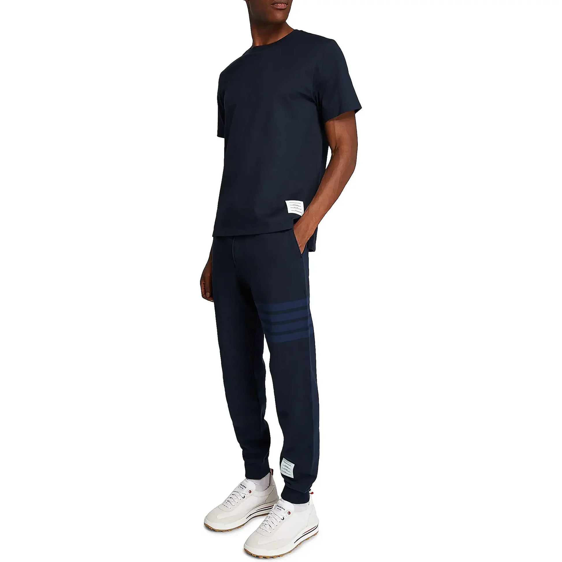 Thom Browne Classic Loopback 4-Bar Blue Sweatpants