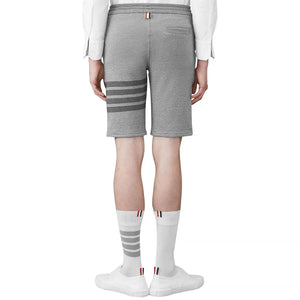 Thom Browne Classic Loopback 4-Bar Grey Sweat Shorts