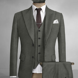 Thomas Shelby Peaky Blinders Olive Green Wool Suit