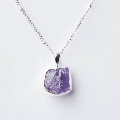 Amethyst Raw Crystal Necklace