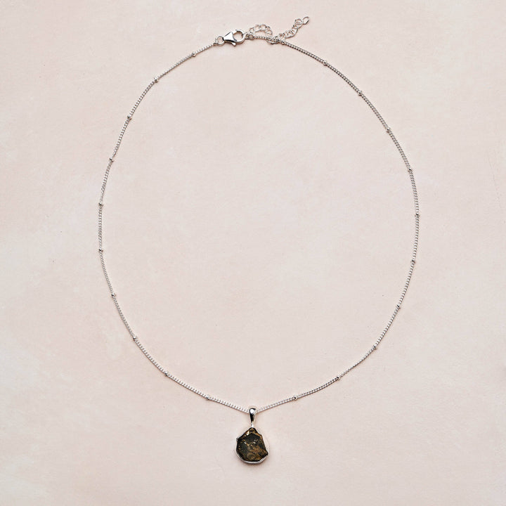 Black Tourmaline Raw Crystal Necklace