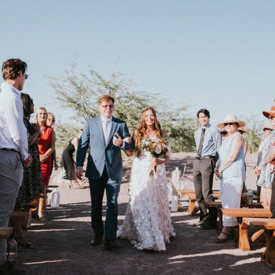 Trendy Minimalist Desert Wedding