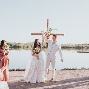 Trendy Minimalist Desert Wedding