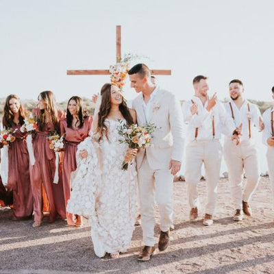 Trendy Minimalist Desert Wedding