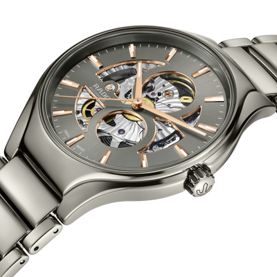 Rado True Round Automatic Open Heart Grey Dial Unisex 40MM