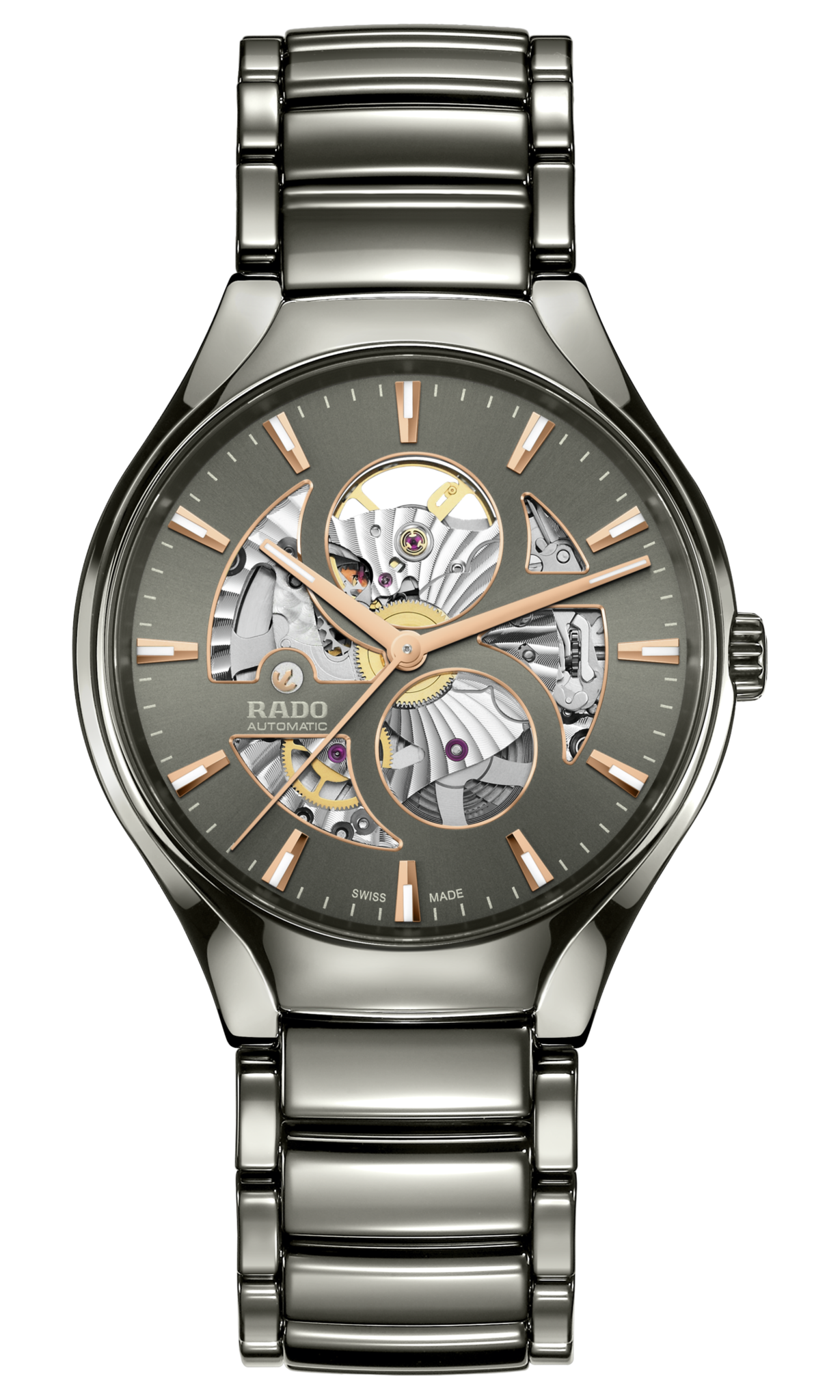 Rado True Round Automatic Open Heart Grey Dial Unisex 40MM