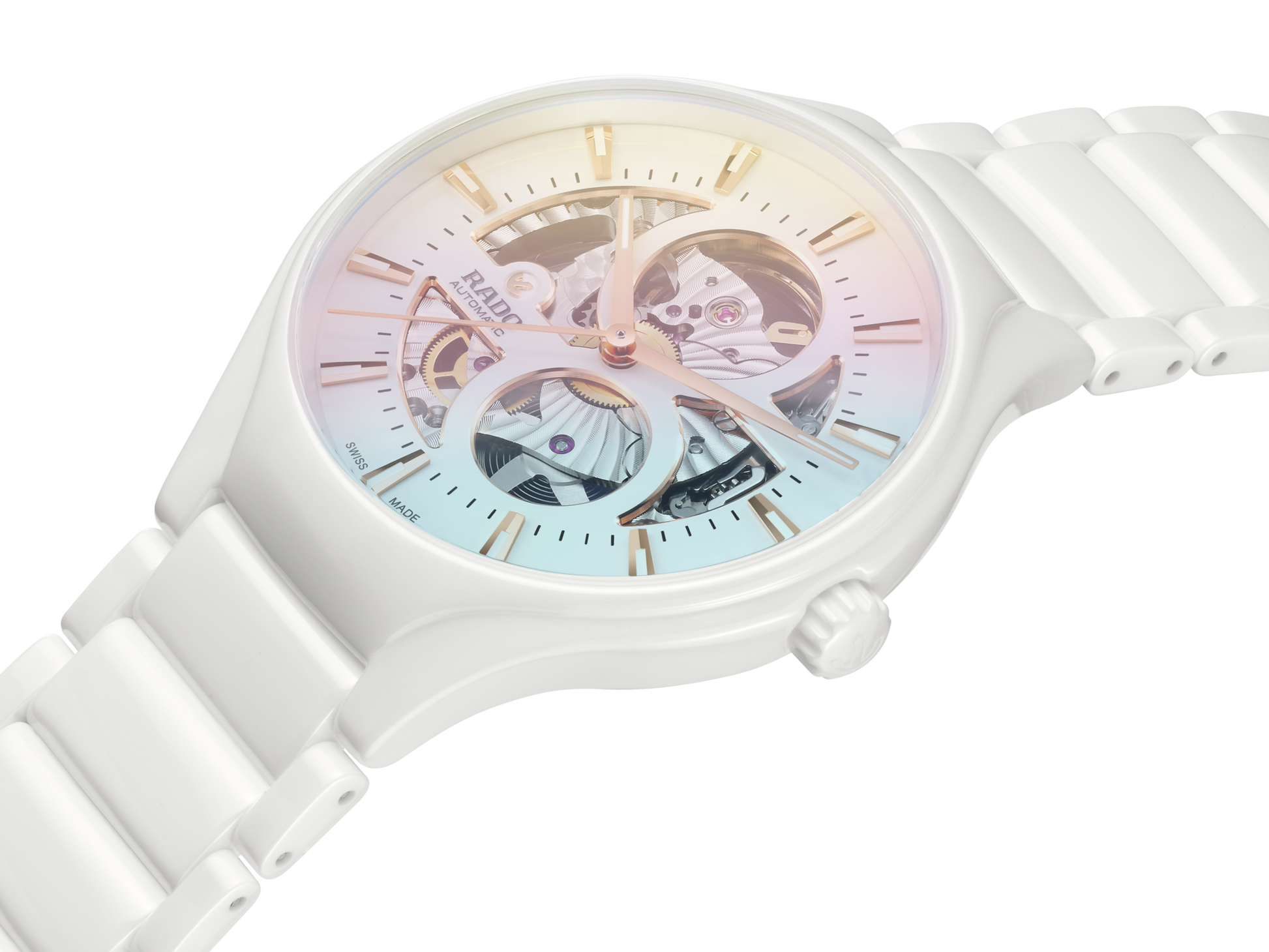 Rado True Round Automatic Open Heart Limited Edition White Dial Unisex 40MM