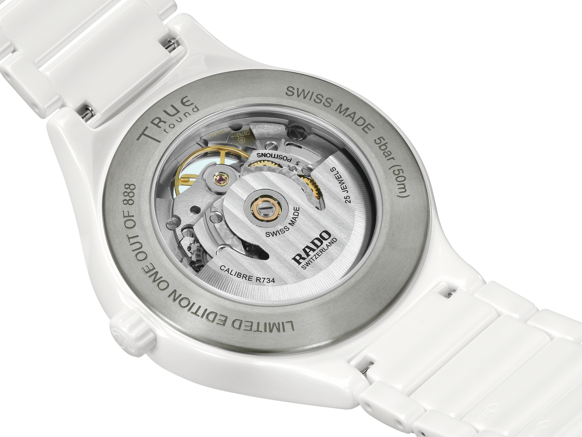 Rado True Round Automatic Open Heart Limited Edition White Dial Unisex 40MM