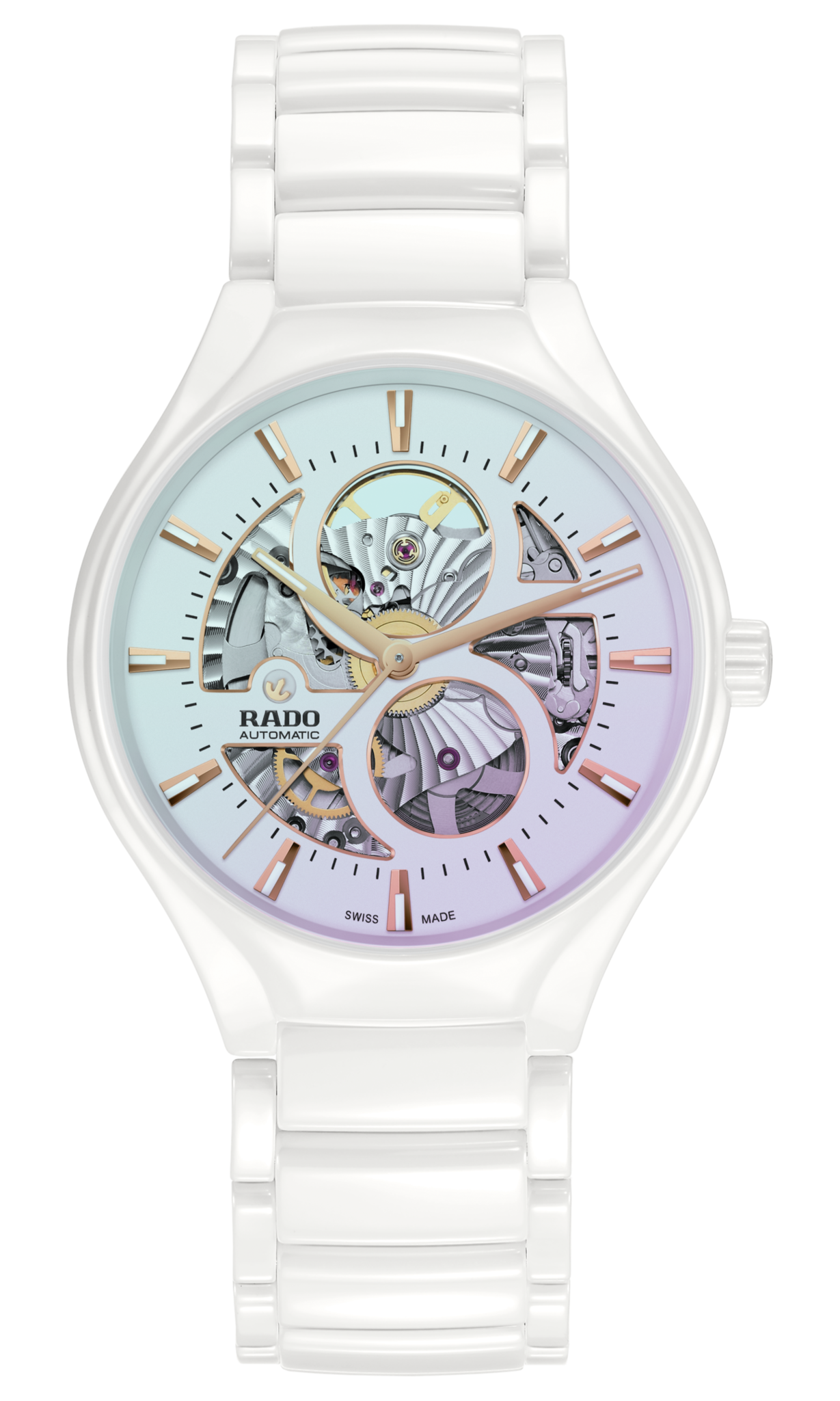 Rado True Round Automatic Open Heart Limited Edition White Dial Unisex 40MM