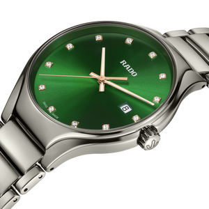 Rado True Round Diamonds Green Dial Unisex 40mm