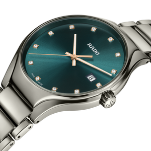 Rado True Round Diamonds Blue Dial Unisex 40mm