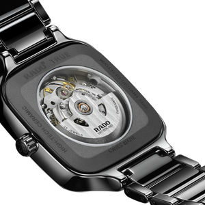 Rado True Square Automatic Open Heart Black, Yellow Dial Unisex 38mm