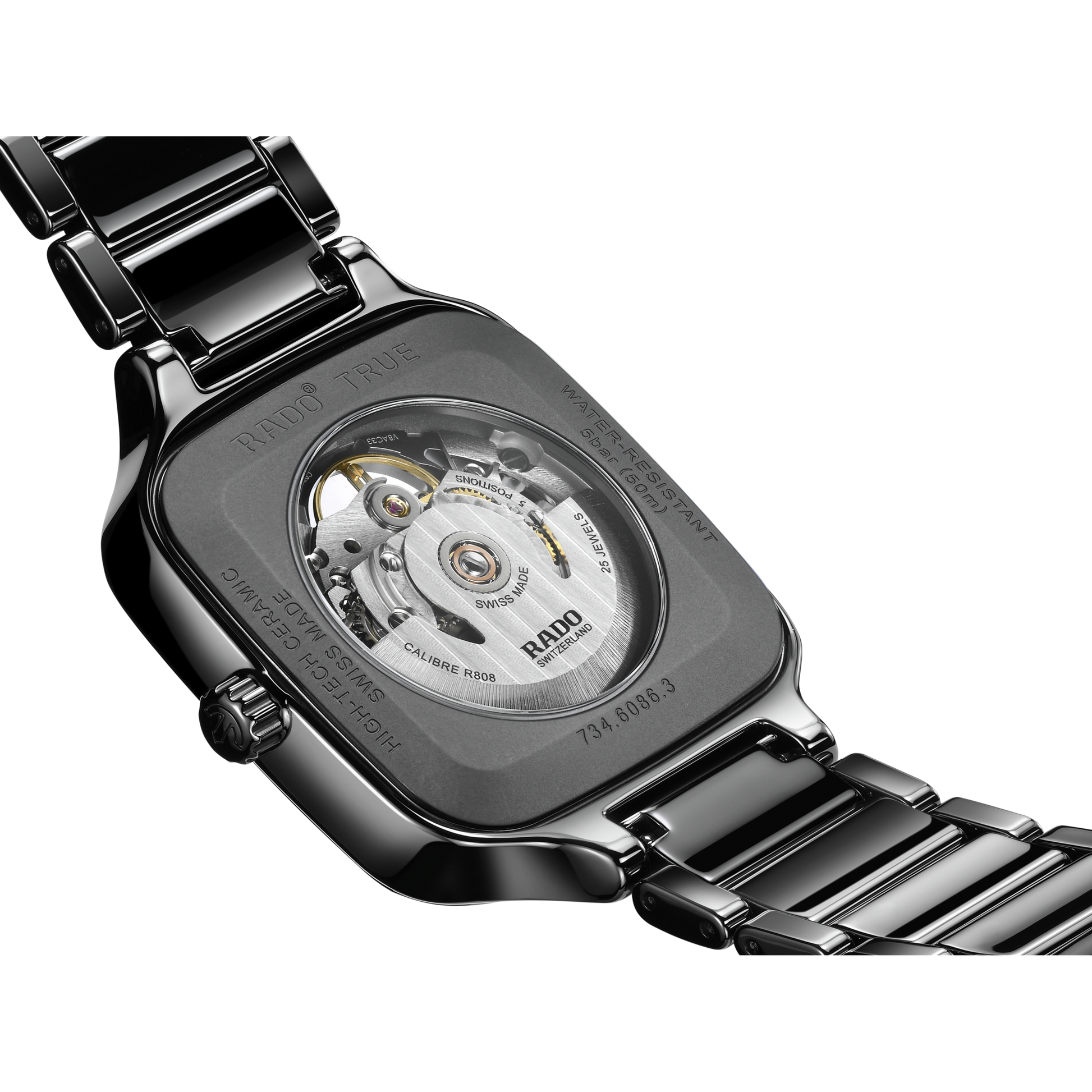 Rado True Black Dial Unisex 38mm