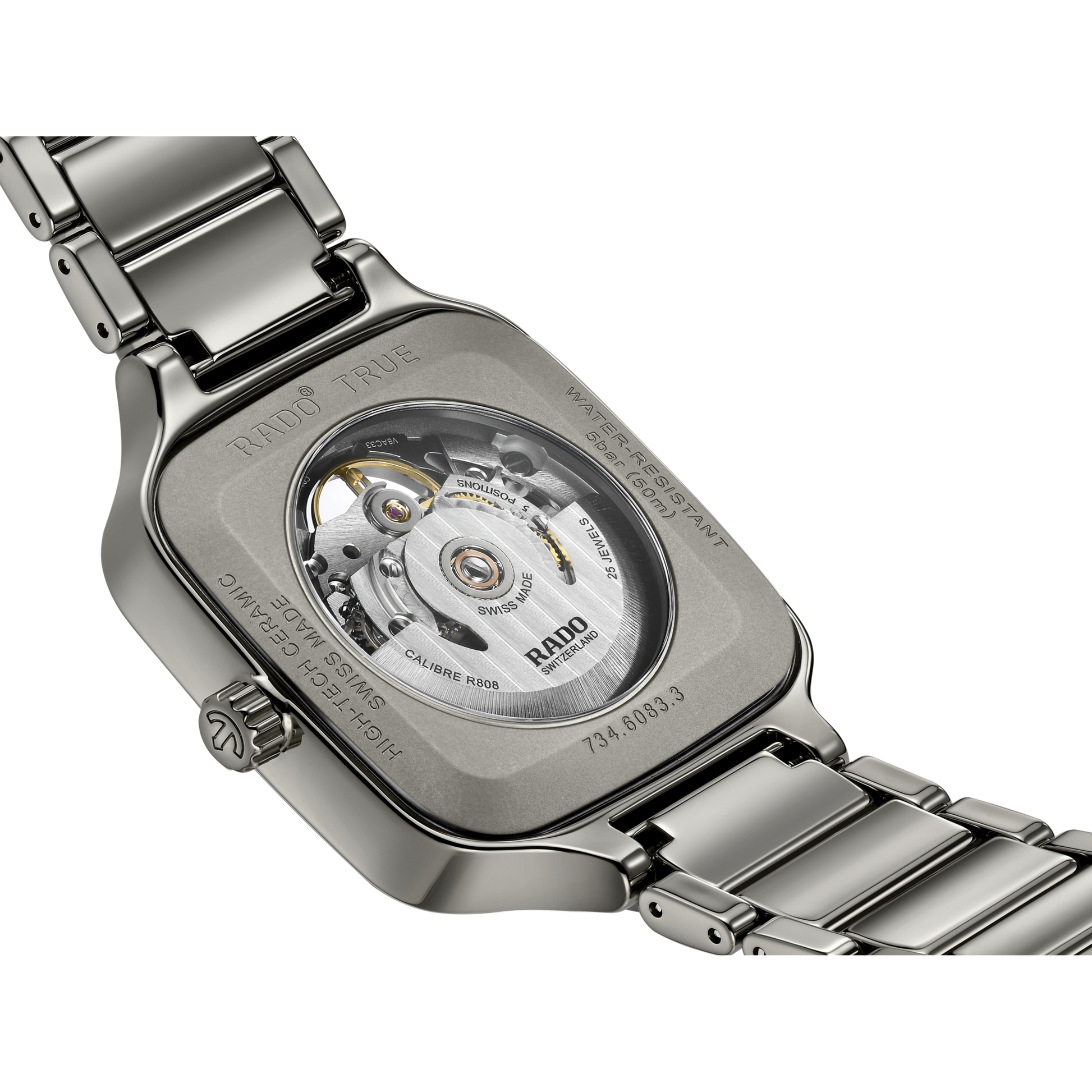 Rado True Black Dial Unisex 38mm