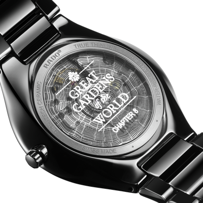 Rado True Round Thinline X Great Gardens of the World Black Dial Unisex 40mm