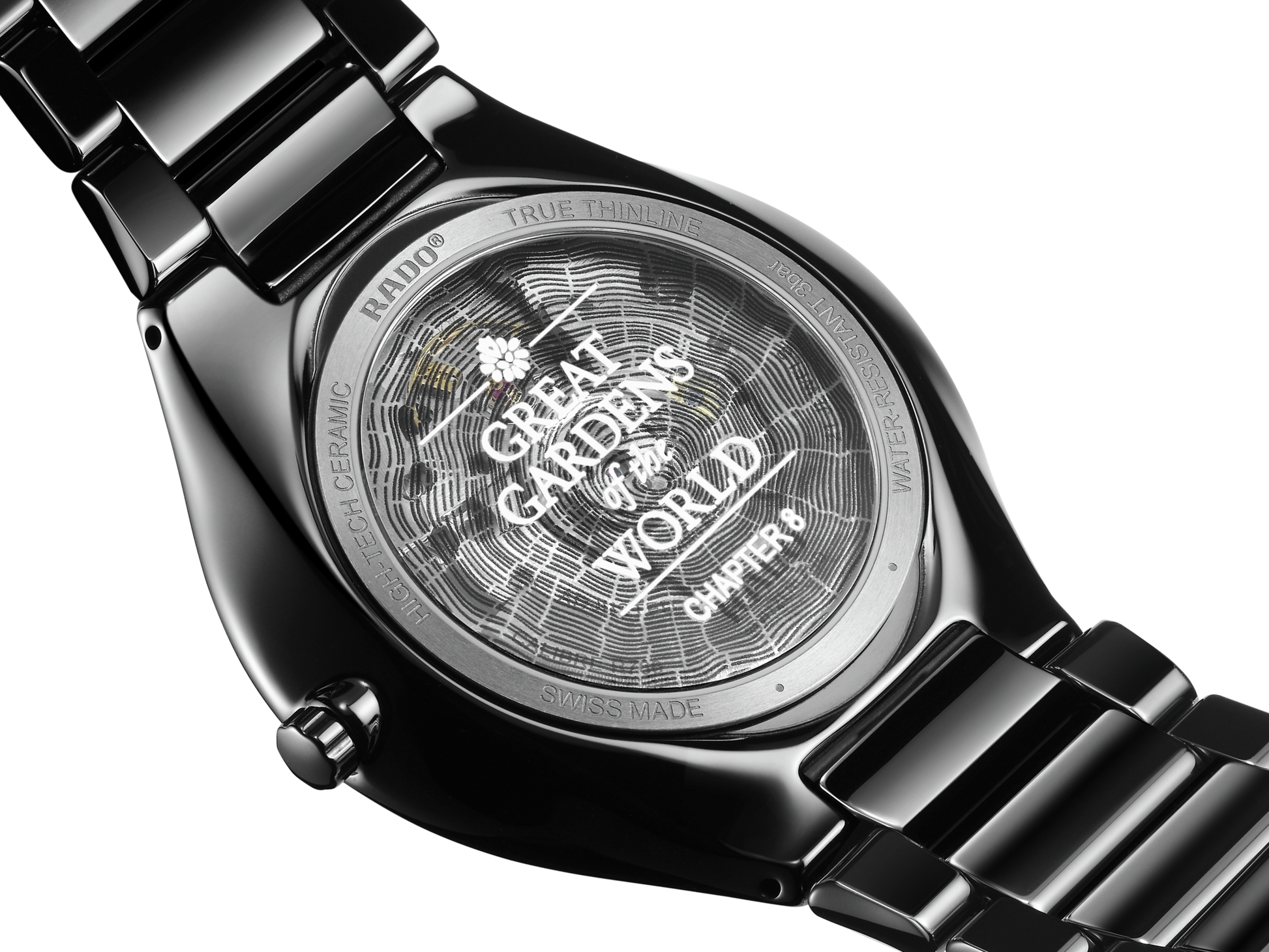Rado True Round Thinline X Great Gardens of the World Black Dial Unisex 40mm