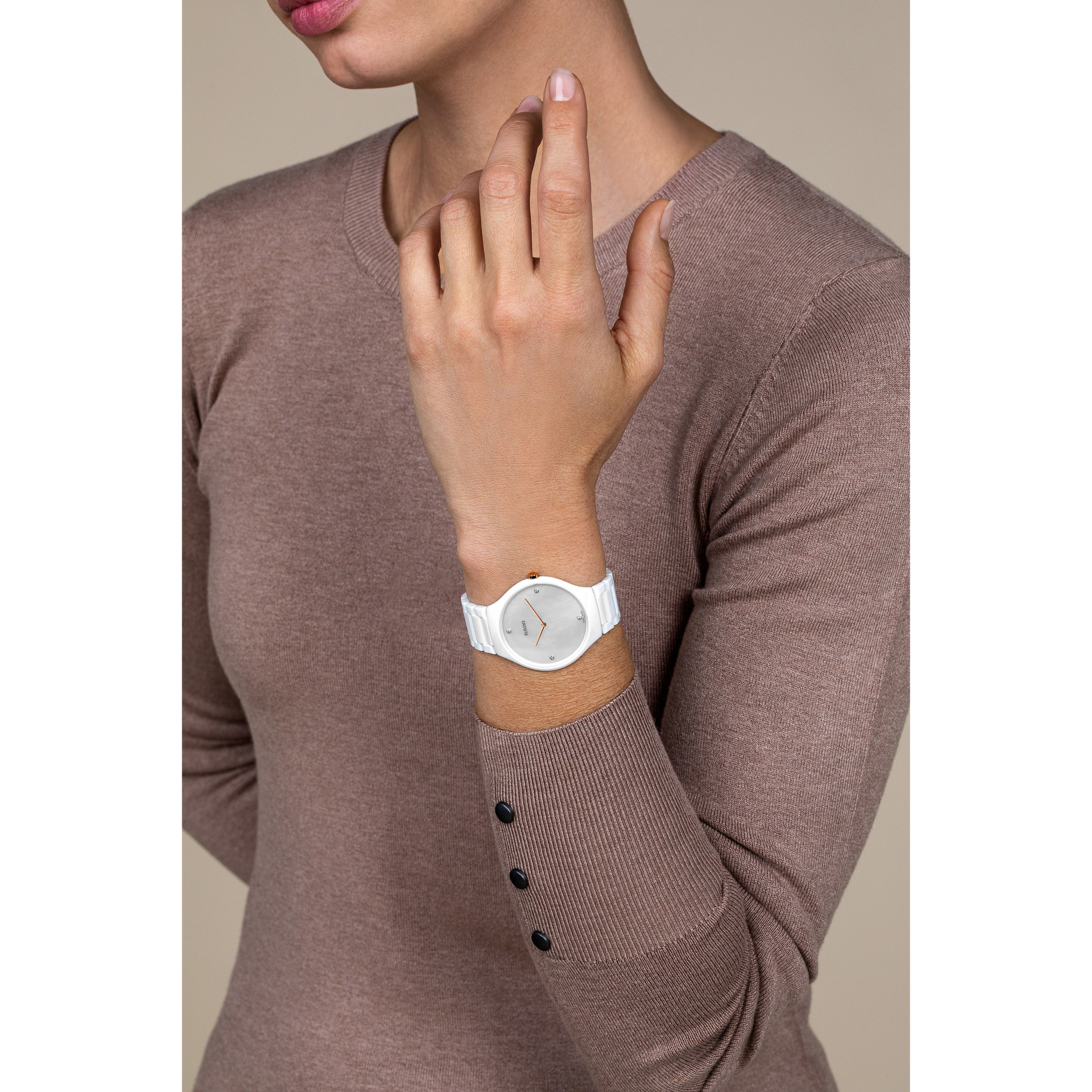 Rado True White Mother-Of-Pearl Dial Women 39mm