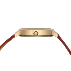 Helix Women Red Leather Strap