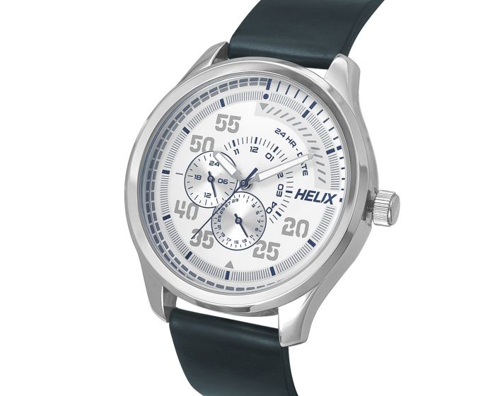 Helix Hustlers Blue Leather Strap