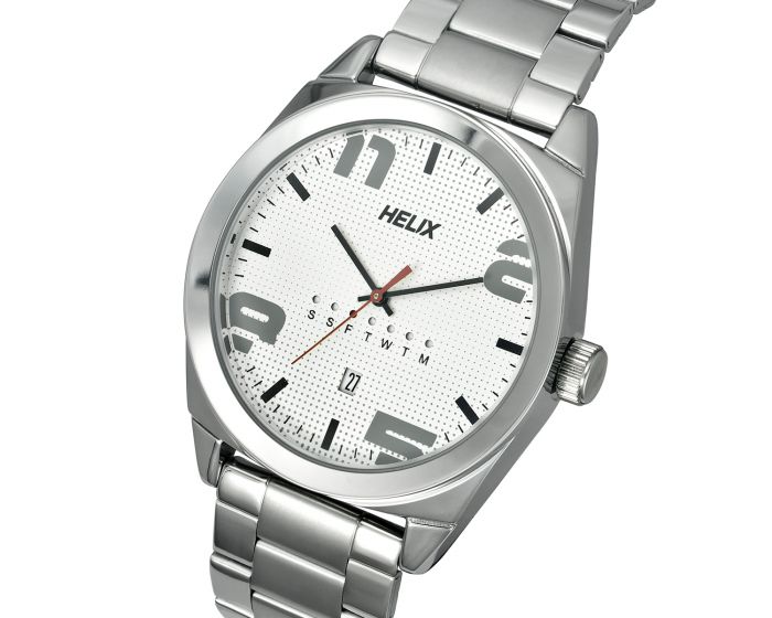 Helix Hustlers Silver Stainless Steel Bracelet