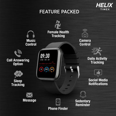 Helix Smart Metal Fit Black Silicone