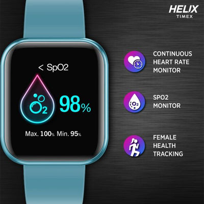 Helix Smart Metal Fit Blue Silicone