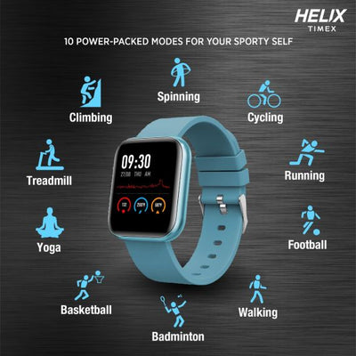 Helix Smart Metal Fit Blue Silicone